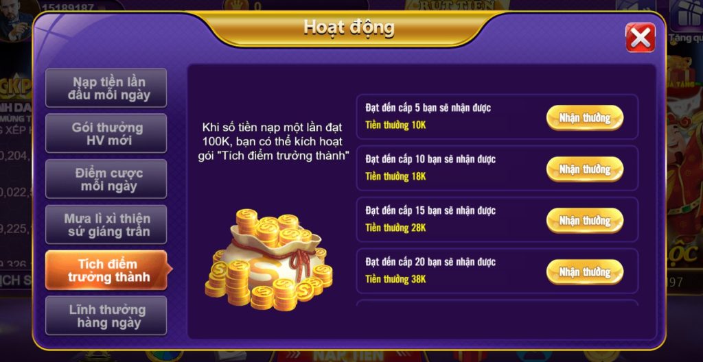 Chương trình 68 game bài khuyến mãi hấp dẫn như thế nào? 11 Chương trình khuyến mãi hấp dẫn Tích điểm trưởng thành cùng cổng game 68 game bài