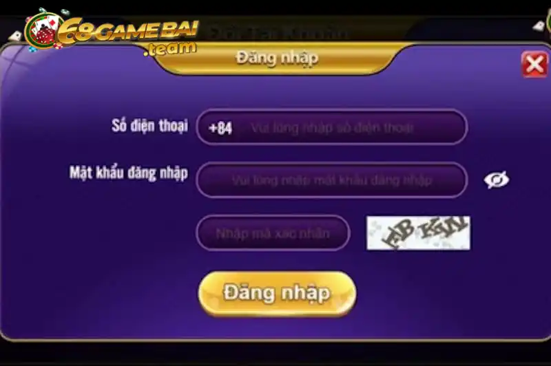 Cách xác minh tài khoản 68 game bài bằng 4 bước đơn giản 2 Đăng nhập là bước đầu tiên trong xác minh tài khoản 68 game bài