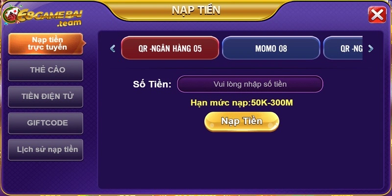 Buffalo valley 68 game bài đỉnh cao quay hũ hấp dẫn hàng đầu 3 68 game bài cung cấp đa dạng các phương thức nạp tiền